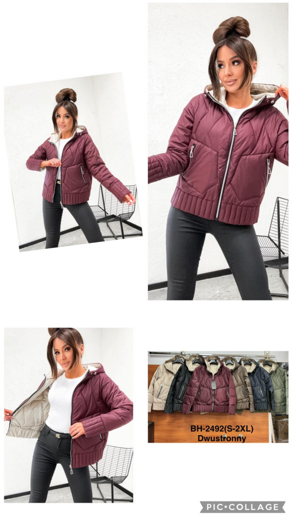 Kurtki damskie cienki Roz S-2XL, 1 Kolor Paczka 5 szt